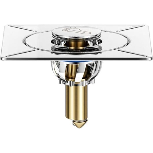 304 stainless steel anti-odor floor drain, push-type spring closed cover design, universal sewer plug