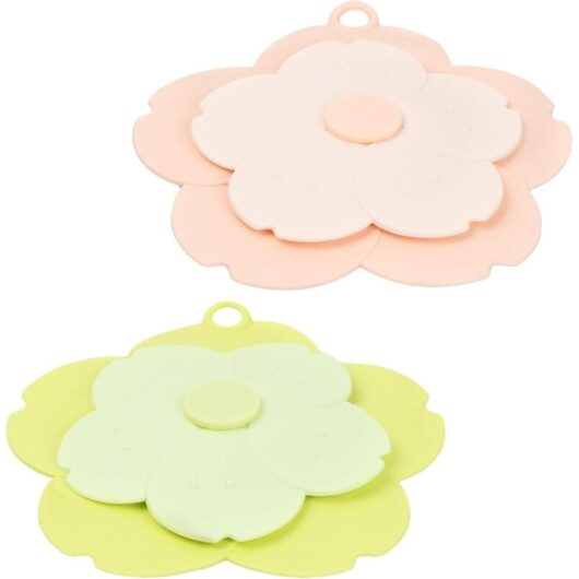 Anti-Odor Silicone Drain Plugs, Sewer Deodorizing Cover 2 Pack, Bathtub Stopper Cover, Drain Plug for Bathroom