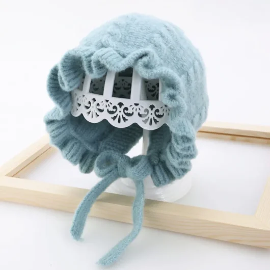 Baby / Toddler Pretty Ruffled Solid Knitted Hat