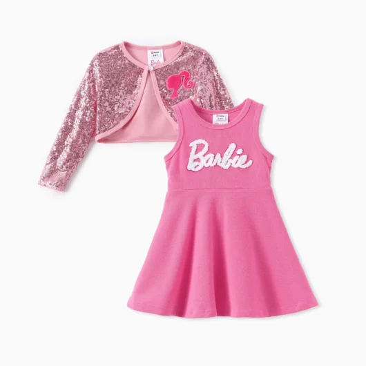 Barbie Outfit Mommy and Me Slanting Front Sweatshirt/ Sequin Maxi Skirt/Jacket/Dress