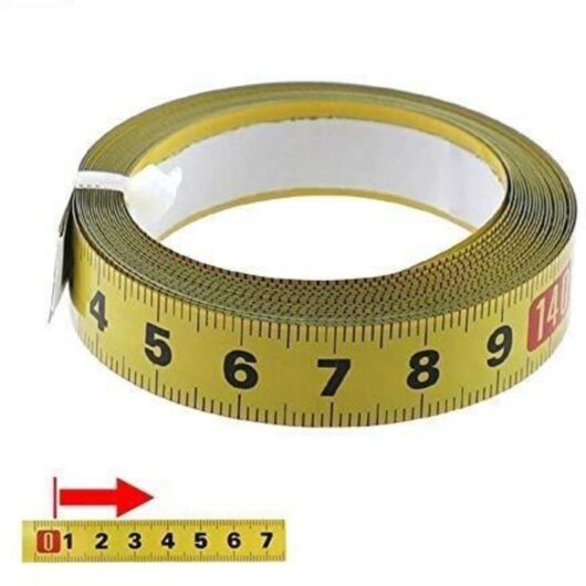 Tinor - Metric Tape Measure 1-5 Meters Self-adhesive-with Glue Tape for Carpenter Home Use-Sewing Machine Sticker (5m)