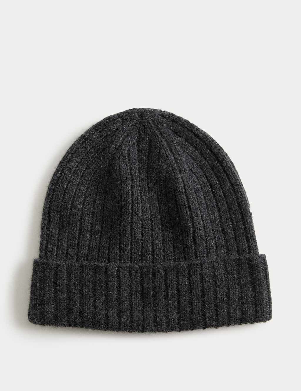 Autograph Men's Pure Cashmere Knitted Beanie - Charcoal, Charcoal,Light Grey,Medium Blue,Dark Navy,Black