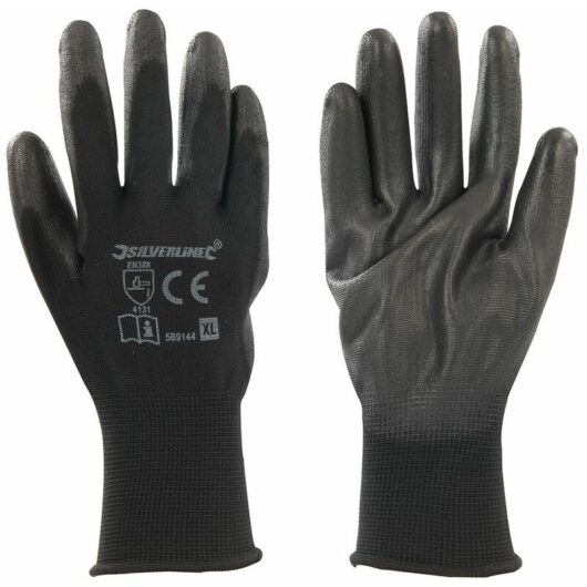 Black Palm Gloves - XL10 - Silverline