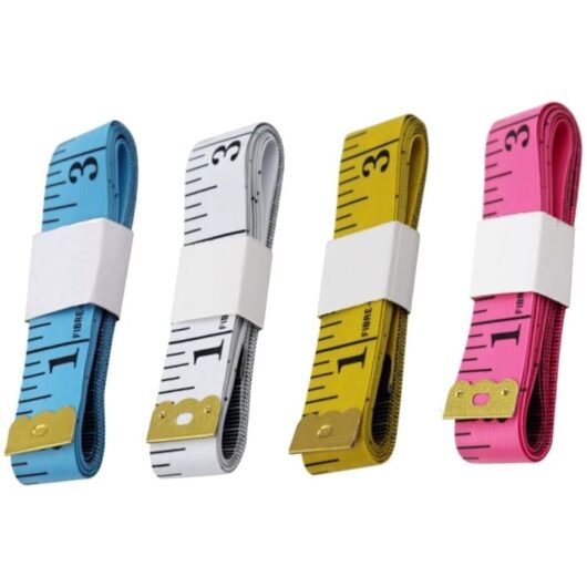 CCYKXA 4 Pieces Double Sided Body Tape Measure, Sewing Tape Measure for Tailor, Professional PVC Double Scale Tailor Bust Hip Waist, 150cm 4 Colors
