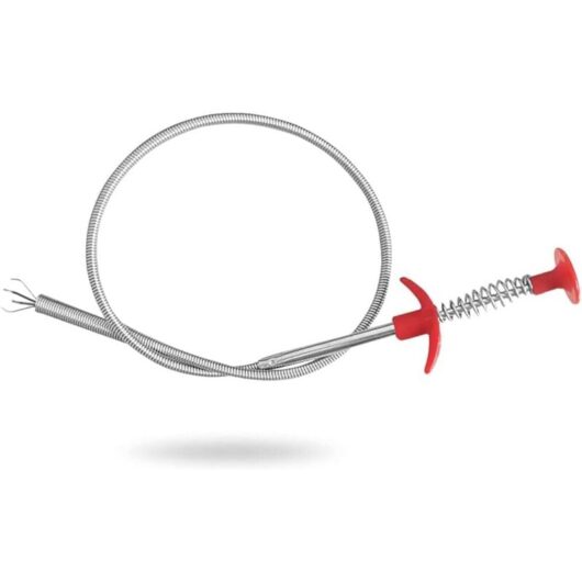 CCYKXA 60CM Spring Pipe Dredging Tool Stainless Steel Drain Unblocker Sewer Dredging Tools Hair Cleaning Tools for Kitchen Sink, Bathroom, Toilet