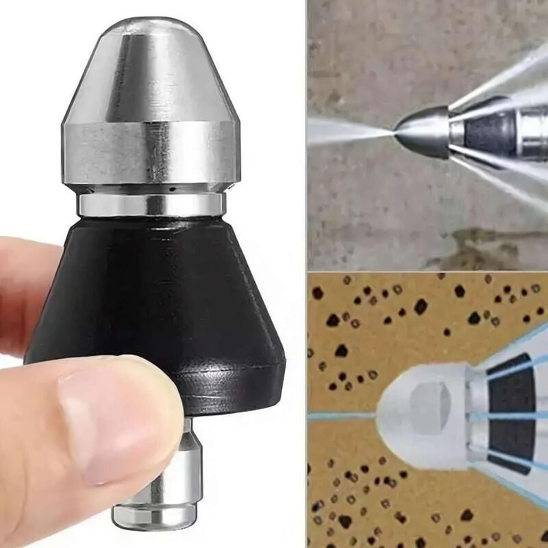 CCYKXA Sewer Cleaning Tool High Pressure Nozzle for Dredging and Unclogging Pipes - Pressure Washer Jet Nozzle and Hair Unclog Remover