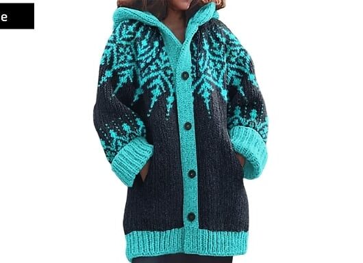 Chunky Knit Snowflake Cardigan - 3 Colours, 8 Sizes!