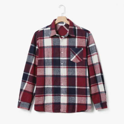 Family Matching Casual Long Sleeve Plaid Design Shirts and Knit Splicing Belted Dresses Sets
