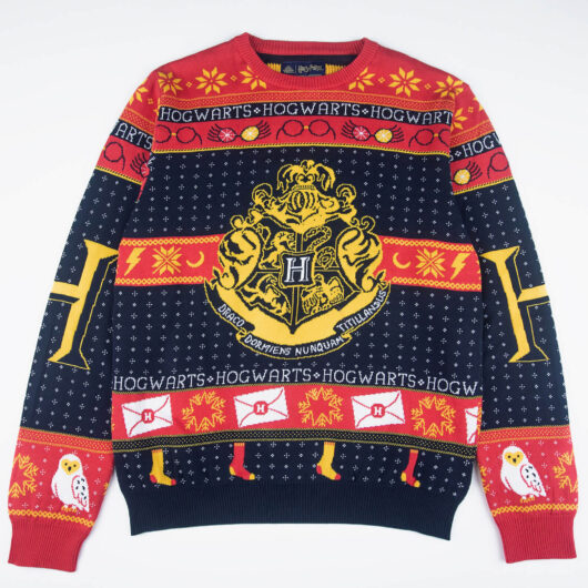 Harry Potter Back To Hogwarts Knitted Christmas Jumper - L