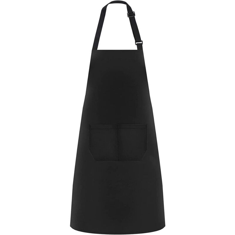 Linghhang - Kitchen Aprons, Adjustable Neck Strap and 2 Pockets, Waterproof Adjustable Apron for Men Women, Professional Kitchen Apron