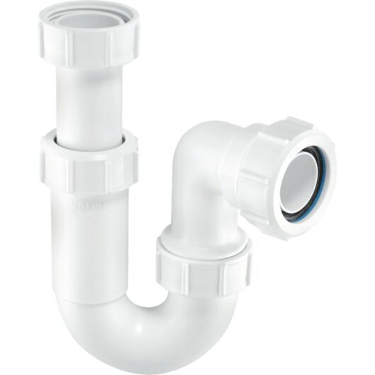 McAlpine ASA10 75mm Water Seal Adjustable Inlet Tubular Swivel 'P' Trap with Multifit Outlet