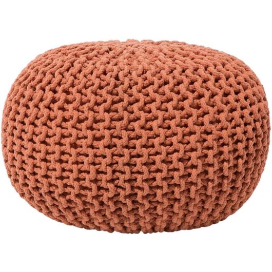 Pouffe CONRAD Cotton Copper 50 cm 50 cm 35 cm