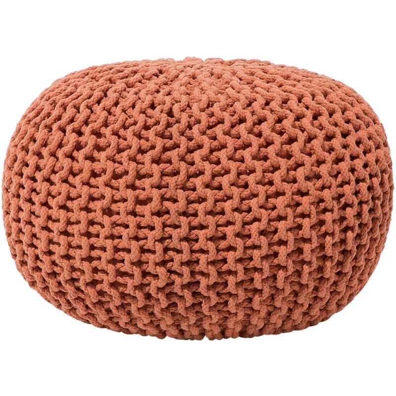 Pouffe CONRAD Cotton Copper 50 cm 50 cm 35 cm