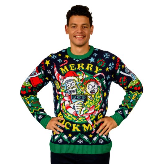 Rick and Morty Merry Rickmas Knitted Christmas Jumper - S