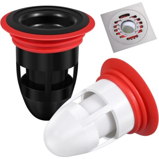 Shower Drain Plug, Odor Stopper, for Kitchen and Bathroom, 6.5 x 5.5 x 3.6 cm, 2 Pack - Ymyny