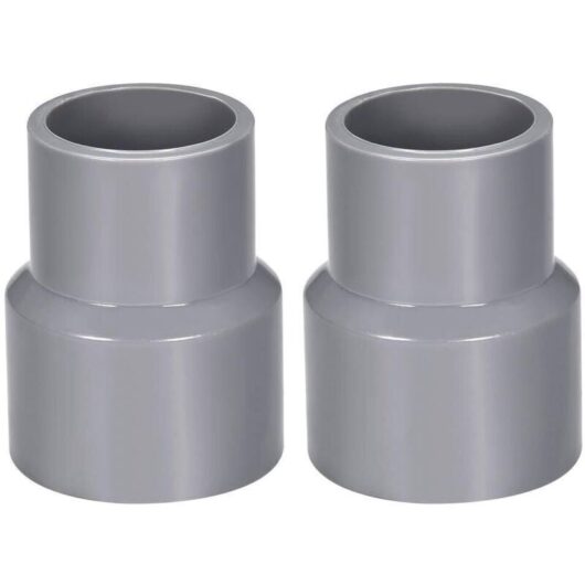 Tinor - 40mm x 20mm pvc Pipe Reducer Fitting Coupling Hub dwv Gray 2Pcs