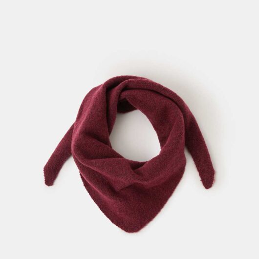 Accessorize Women's Knitted Large Triangle Scarf - Burgundy, Burgundy