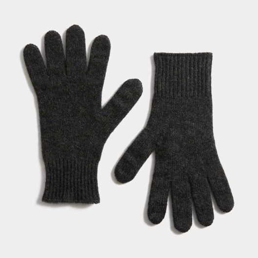 Autograph Pure Cashmere Knitted Gloves Charcoal