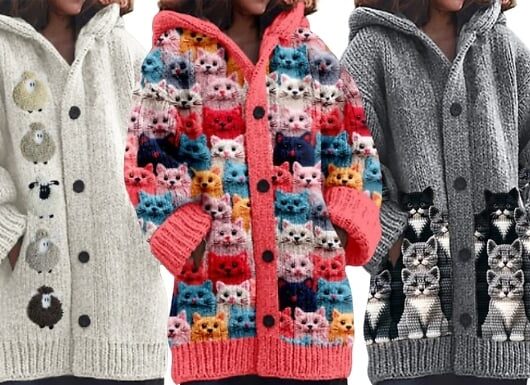 Chunky Knit Animal Cardigan - 5 Designs & 5 Sizes