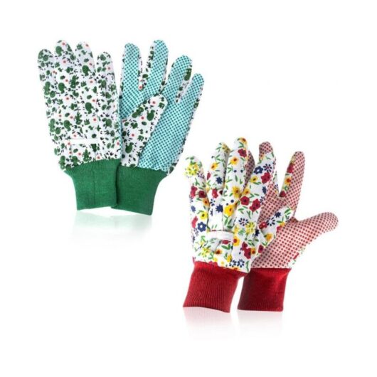 Cyslmuk - women gardening gloves two pairs of beautifully printed gardening gloves non-slip gloves for garden planting, pruning or household chores