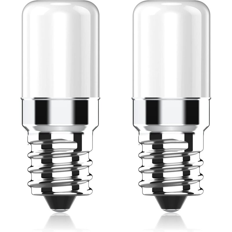 E14 LED Refrigerator Light Bulb, 20W Halogen Equivalent, Warm White 2700K, 170lm, Small E14 Screw Base for Refrigerator, Salt Lamp, Sewing Machine, 2