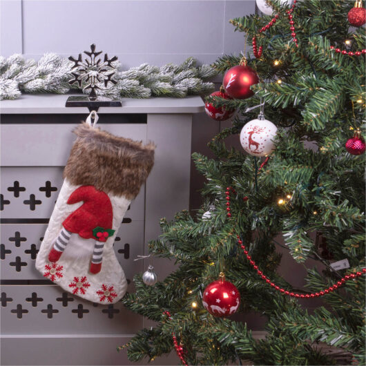 Hanging Fireplace Luxury Gonk Christmas Knitted Festive Stocking White