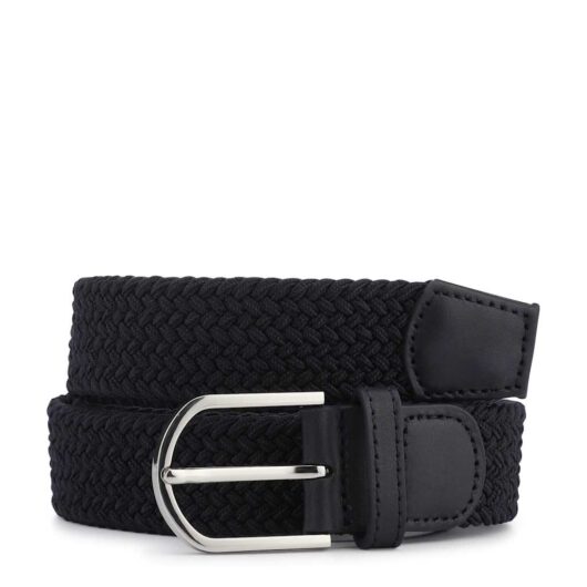 Jones Bootmaker Leather Cable Knit Belt Navy