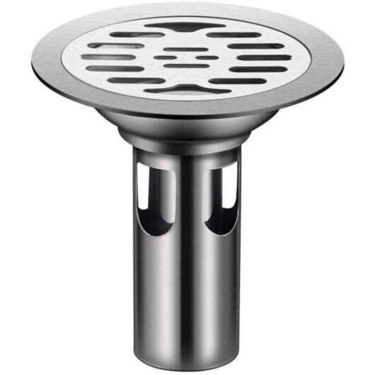 Round Sewer Drain Cover, Underground Pool Water Outlet, Shower Filter Cover, Kitchen Sink Connector, 9.8 x 10.5 cm