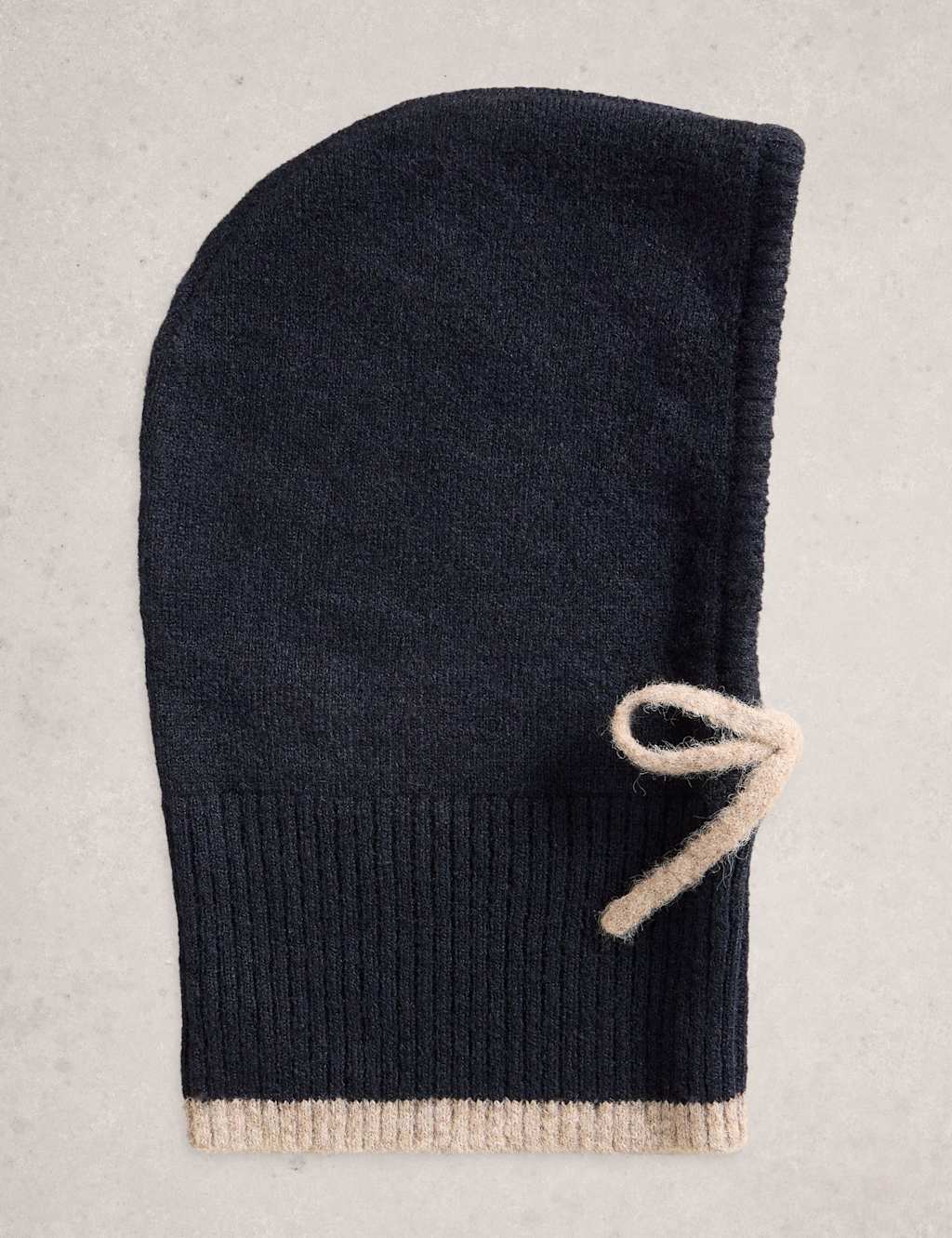 White Stuff Knitted Tie Detail Hood Blue