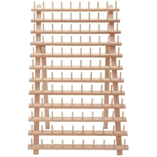 Youyijia 120 Spool Thread Rack Wooden Organizer Stand for Sewing, Quilting, Embroidery and Hair-braiding