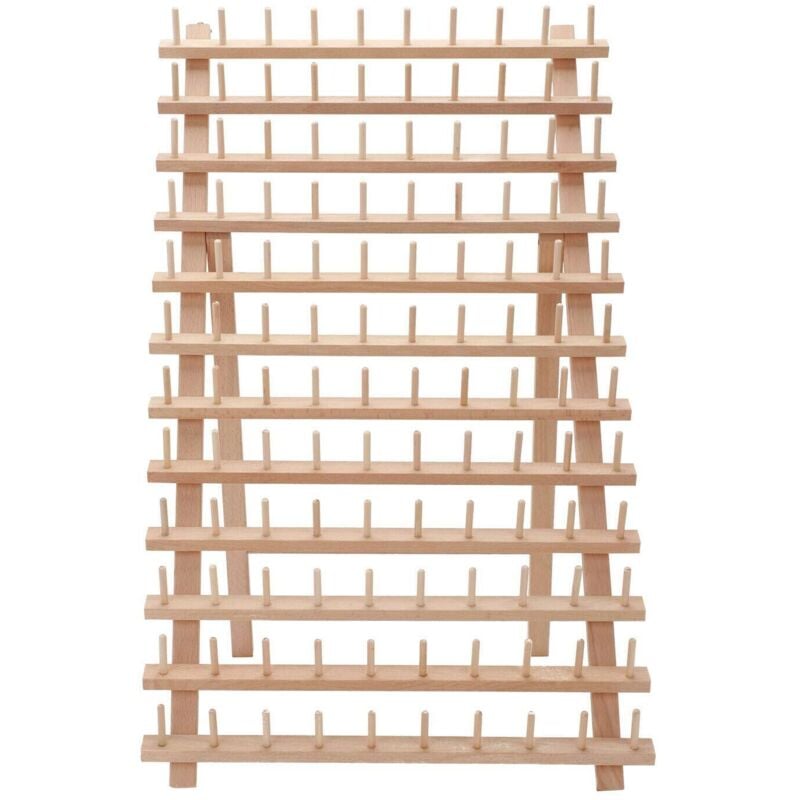 Youyijia 120 Spool Thread Rack Wooden Organizer Stand for Sewing, Quilting, Embroidery and Hair-braiding