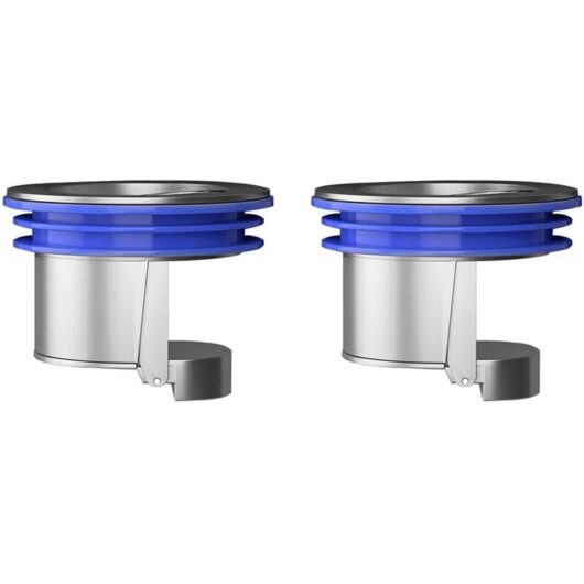 2 Pack Anti-Odor Floor Drain Plugs for Kitchen Bathroom (Silver)