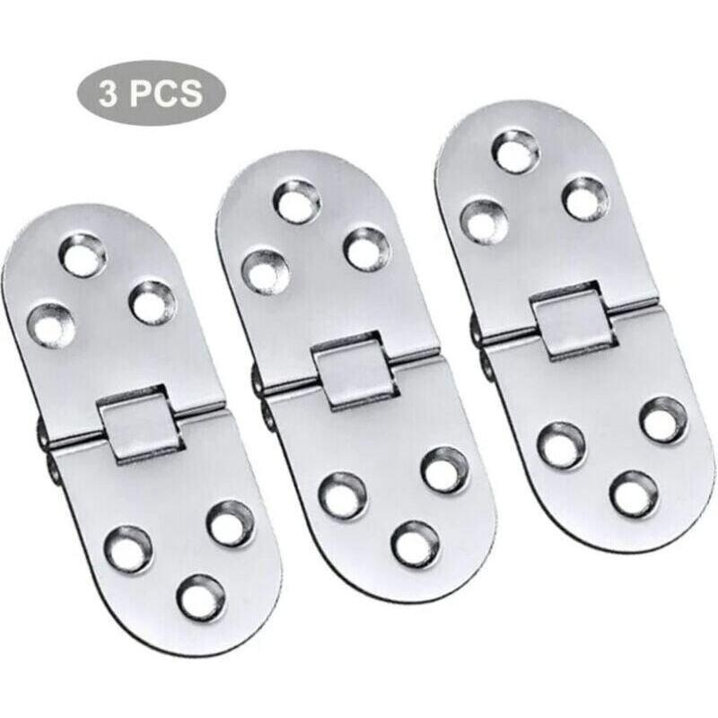 3PCS Alloy Table Hinges Stainless Steel Hinges Door Folding Flap Hinges Table Hinges Folding Hinges Alloy Flip Hinges For Drawer Table Desk Sewing