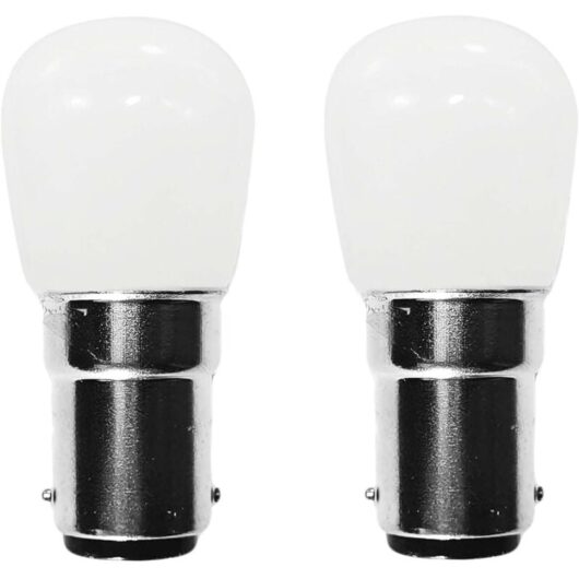 Ba15d LED Bulb 2W Warm White 3000K SBC B15 Small Bayonet BA15D LED Replacement for 15W Halogen Bulb AC200-240V BA15D LED Filament for Sewing Machine,