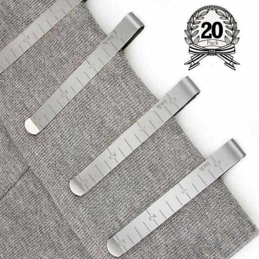 Couture Lot de 20 Pinces en Acier Inoxydable Ourlet Clips 7,6 cm Mesure Règle de matelassage pour Wonder Clips, l'Épinglage et marquer Les Accessoires