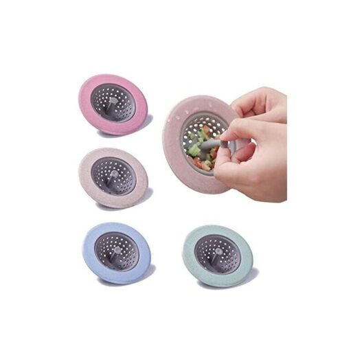 Csparkv - 11cm 4Pcs Sink Strainers, Kitchen Sink Strainer, Silicone Mesh Sink Plug Sewer Anti-Blocking Filter, Silicone Drain Filters, Suitable for