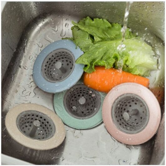 Csparkv - 4 Pcs Sink Strainers, Kitchen Sink Strainer, Silicone Mesh Sink Plug Sewer Anti-Blocking Filter, Silicone Drain Filters, Suitable for