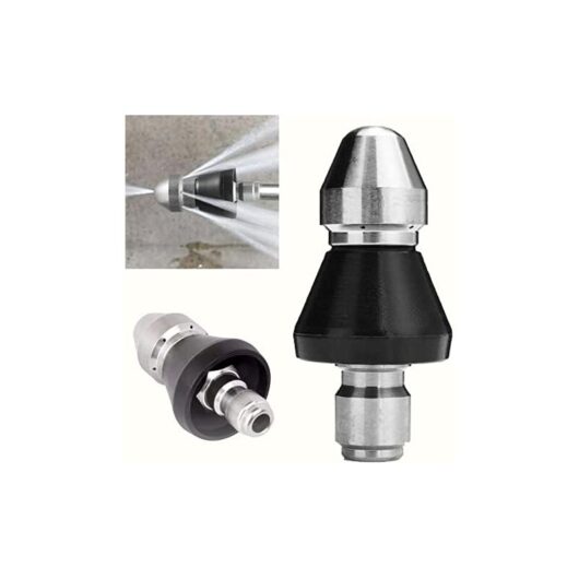 Csparkv - Cleaning Tool High-Pressure Nozzle, Kit for Pressure Washer, Nozzle, 1/4 High-Pressure Drain Nozzle Sewer Pipe Cleaner Pressure Washer