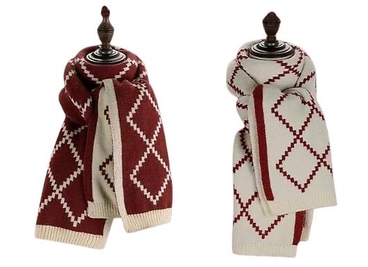 Double-Sided Knit Scarf - 3 Colours