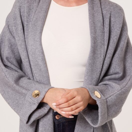 Heavy Knit Cardigan - ONE / GREY
