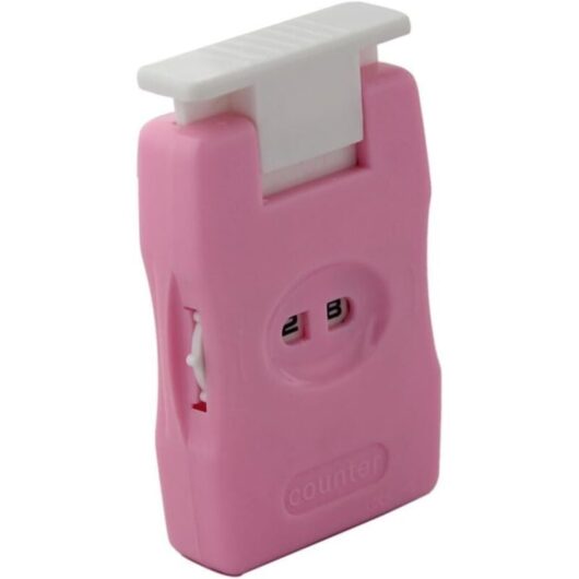 Manual Row and Stitch Counter for Knitting/Crochet Tool for Home, Travel - Pink