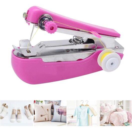 Mini machine à coudre manu, légère, portable, machine à coudre de poche pour la maison, outils de couture, travaux manuels, pantalons, pulls, jouets