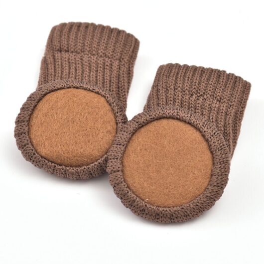 Serbia - Chaussettes de meubles tricotées antidérapantes pour pieds de chaise, éviter les rayures, réduire le bruit, facile à déplacer, 24pcs, brun