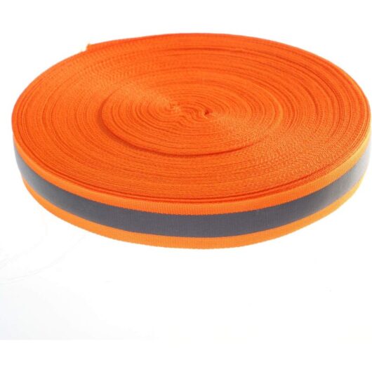 Serbia - Tissu Réfléchissant Pour Couture - 3m - Ruban de Sécurité Haute Visibilité, Ruban de Sécurité Universel en Tissu Réfléchissant, Orange,
