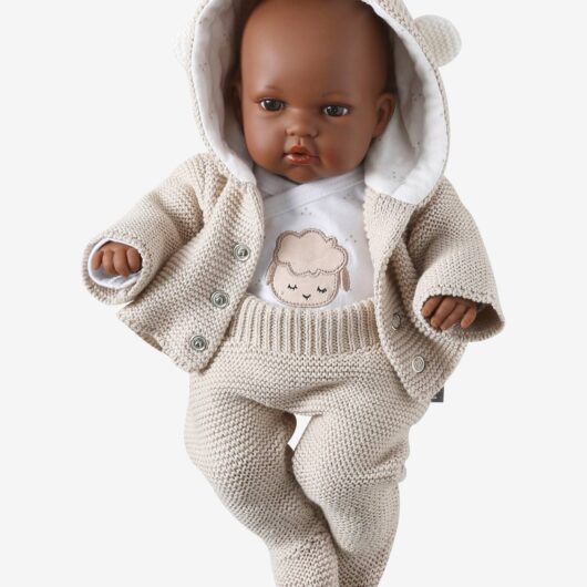 Set of 3 Items of Clothing for Dolls beige
