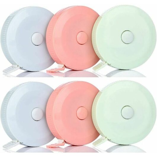Soekavia - Mètres à Ruban Rétractable De Couture Ruban à Mesurer avec Bouton Poussoir Ruban à Mesurer pour la Mesure du Corps Petit Body Measuring