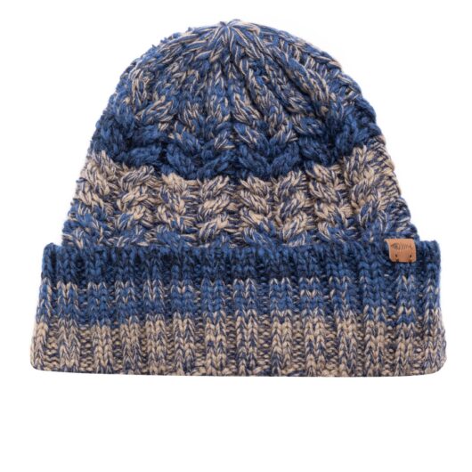Weird Fish Exmouth Twisted Beanie Hat Navy Size ONE
