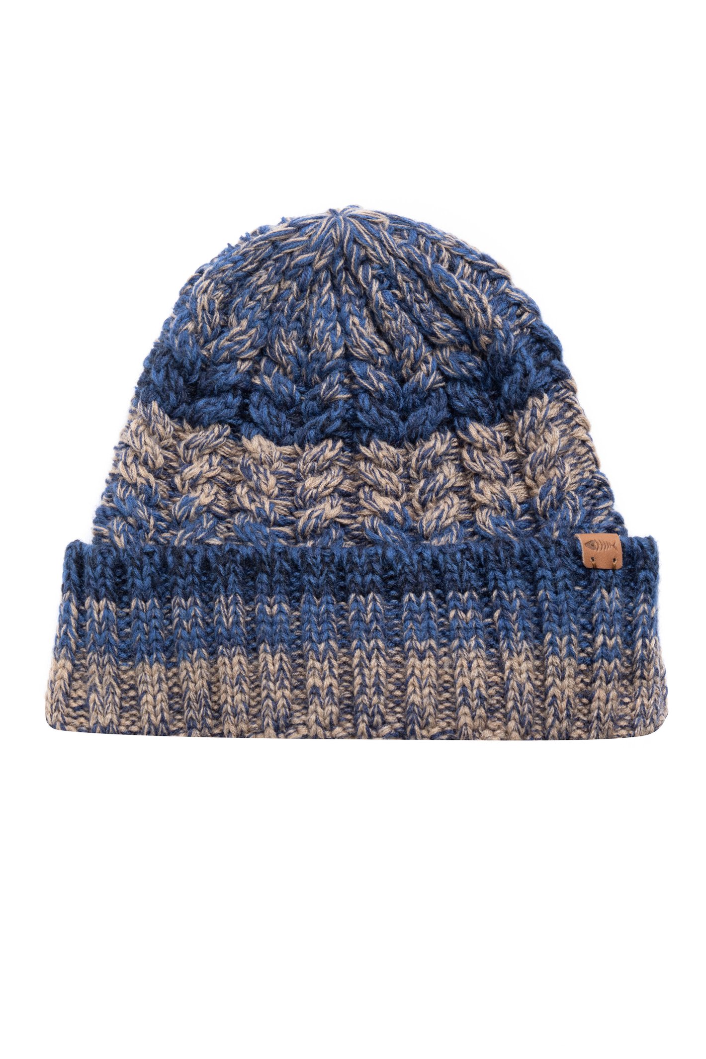 Weird Fish Exmouth Twisted Beanie Hat Navy Size ONE