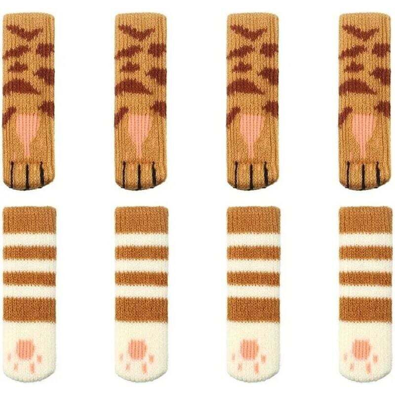 8-Piece Knitted Chair Leg Covers, Chair Leg Socks, Chair Leg Protectors, Non-Slip Furniture Covers, Chair Leg Cushions