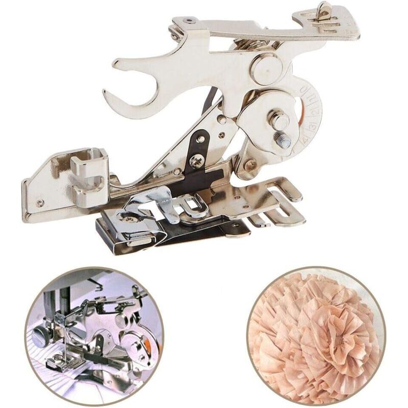 CCYKXA Ruffler Sewing Machine Presser Foot for Gathering Pleats and Ruffles for Low Leg Singer, Brother, Babylock, Viking, Janome, Kenmore
